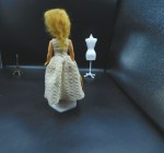 blonde hp doll white crochet gown bk